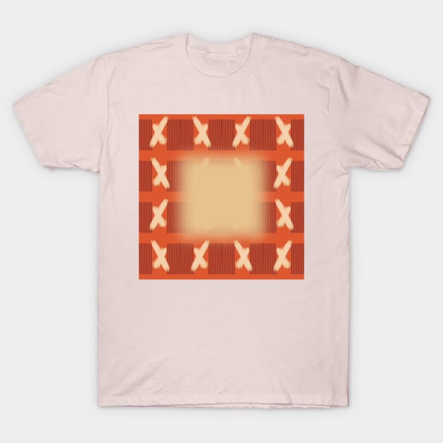 "Perception's Prism" - Mesmerizing Design Perception Play Visual Art Modern Artwork Abstract Figures Repeating Pattern X's T-Shirt by pngrktes-art